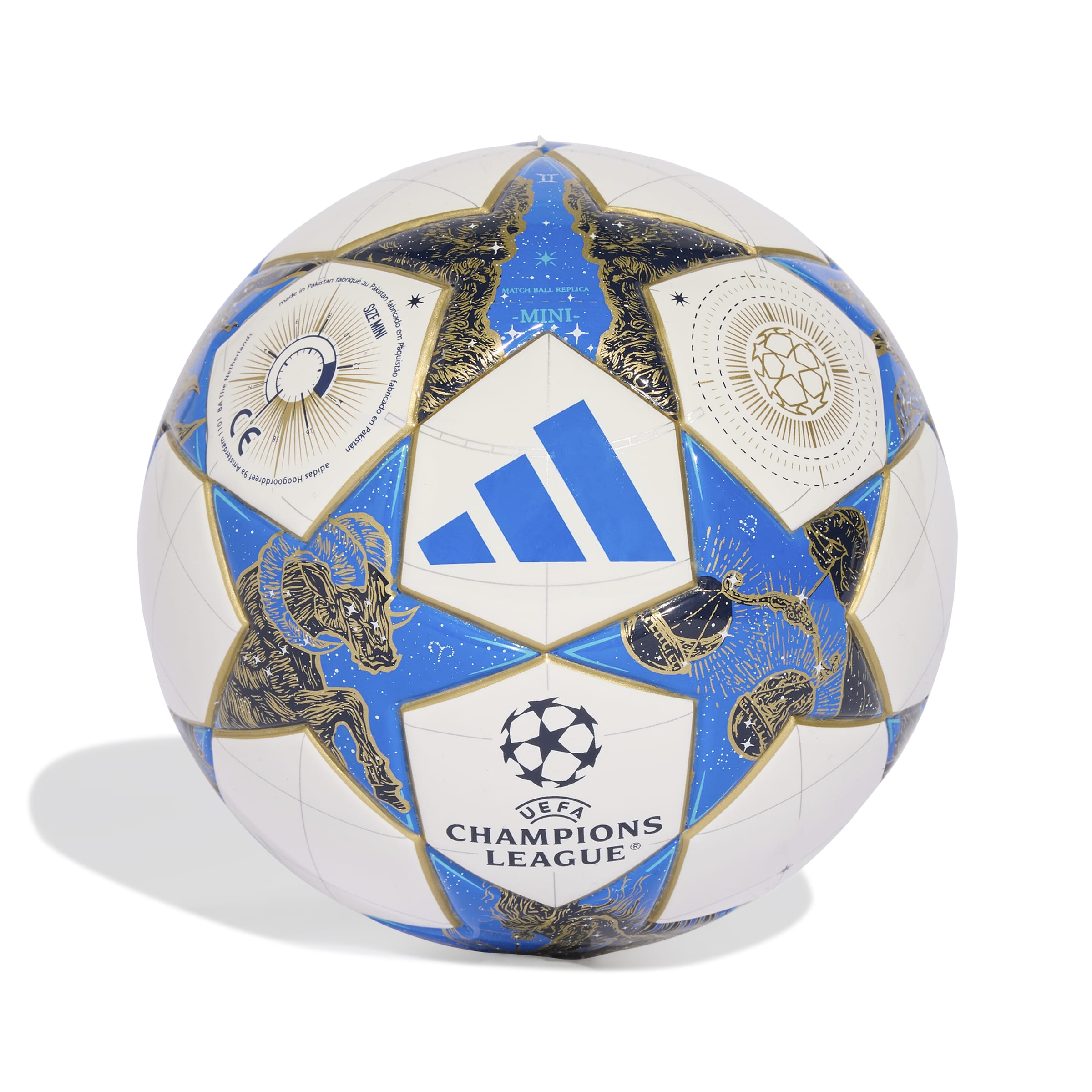 adidas UCL League Stage Mini Soccer Ball 25/26 - White/Blue/Gold - Best Buy Soccer